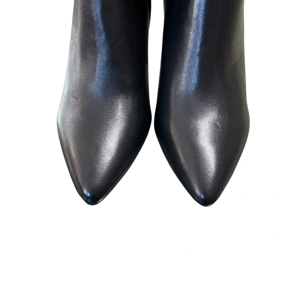 Jojo + Palenki NWOT Andcor black leather knee high bow detail heeled boots - Picture 6 of 11